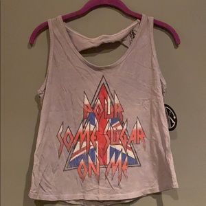 Brand new croptop Def Leppard band tee size M